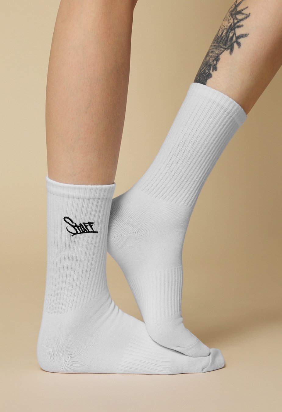 Skarpety Staff white logo (trzy pary) (r.36-38)