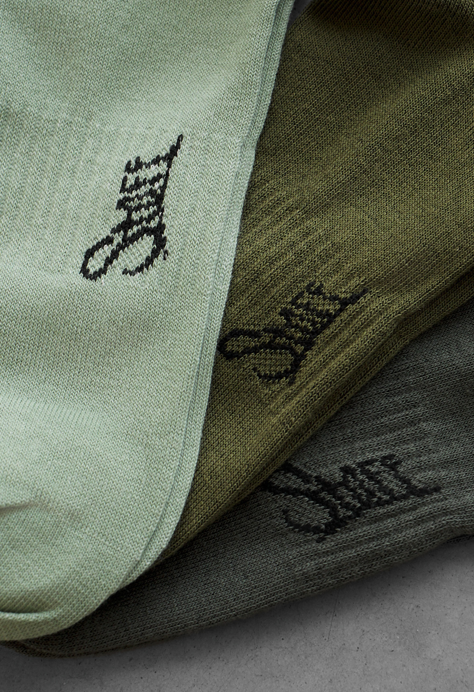 Skarpety Staff green mix logo (3 pary) (r.39-42)