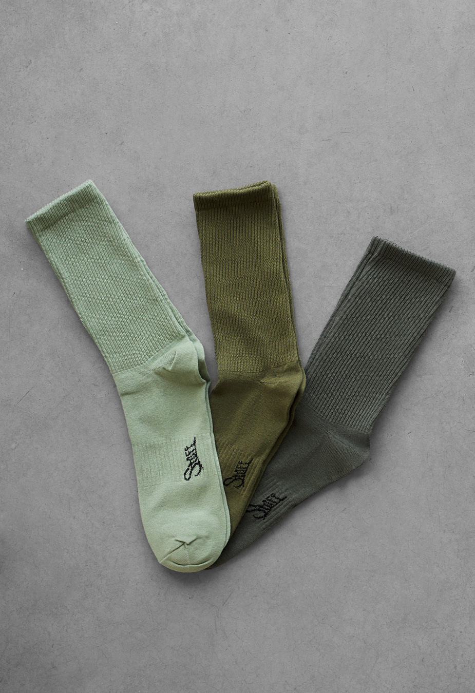 Skarpety Staff green mix logo (3 pary) (r.39-42)