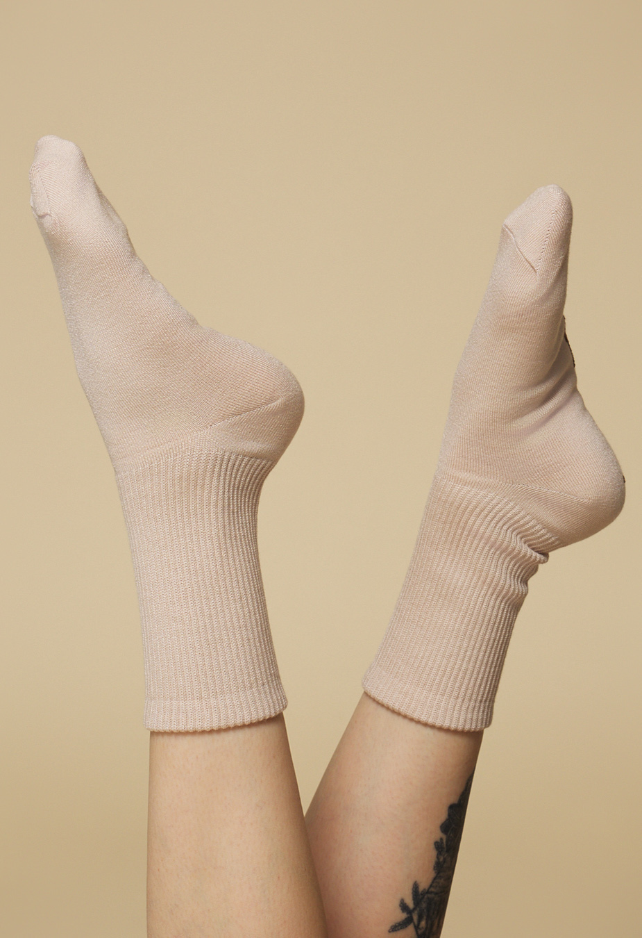 Skarpety Staff beige logo (trzy pary) (r.36-38)