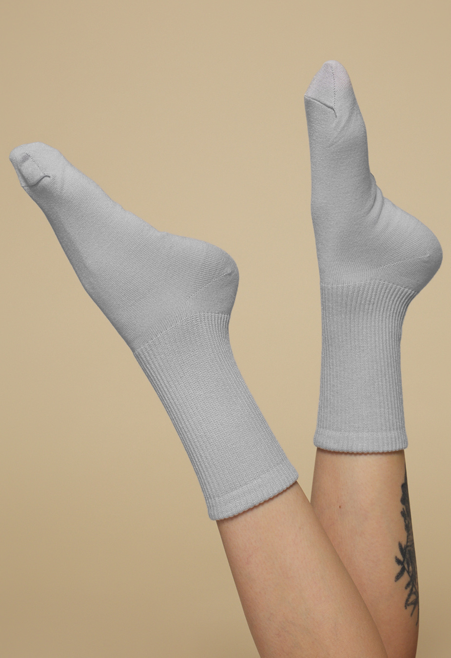 Skarpety Staff light gray/gray/black logo (trzy pary) (r.36-38)