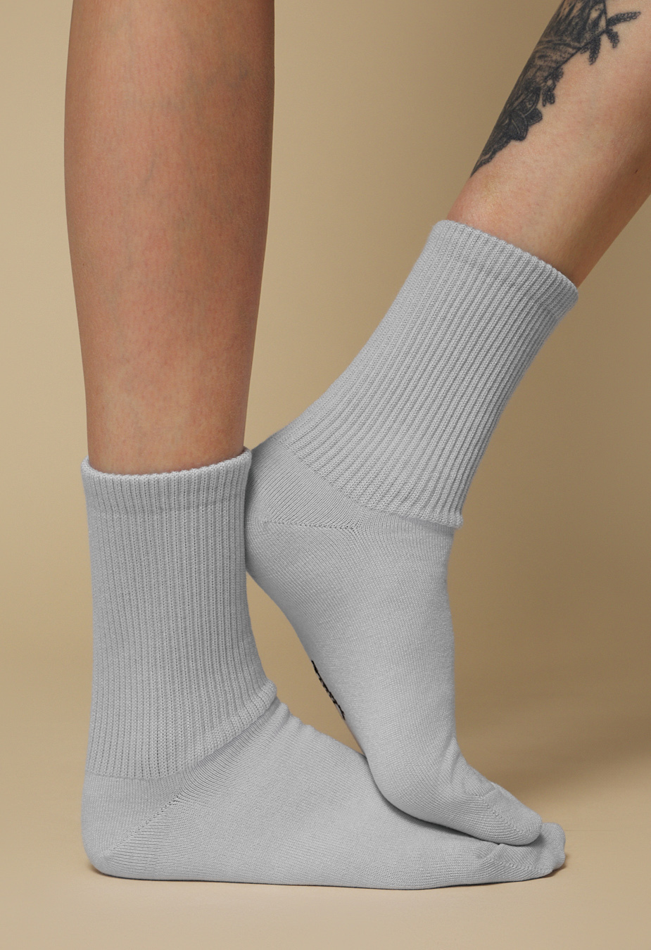 Skarpety Staff light gray/gray/black logo (trzy pary) (r.36-38)