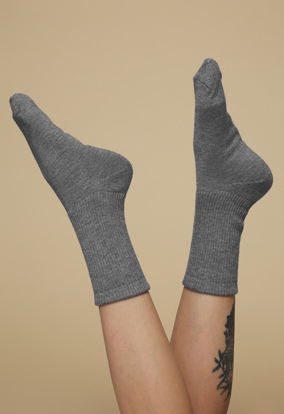 Skarpety Staff light gray/gray/black logo (trzy pary) (r.39-41)