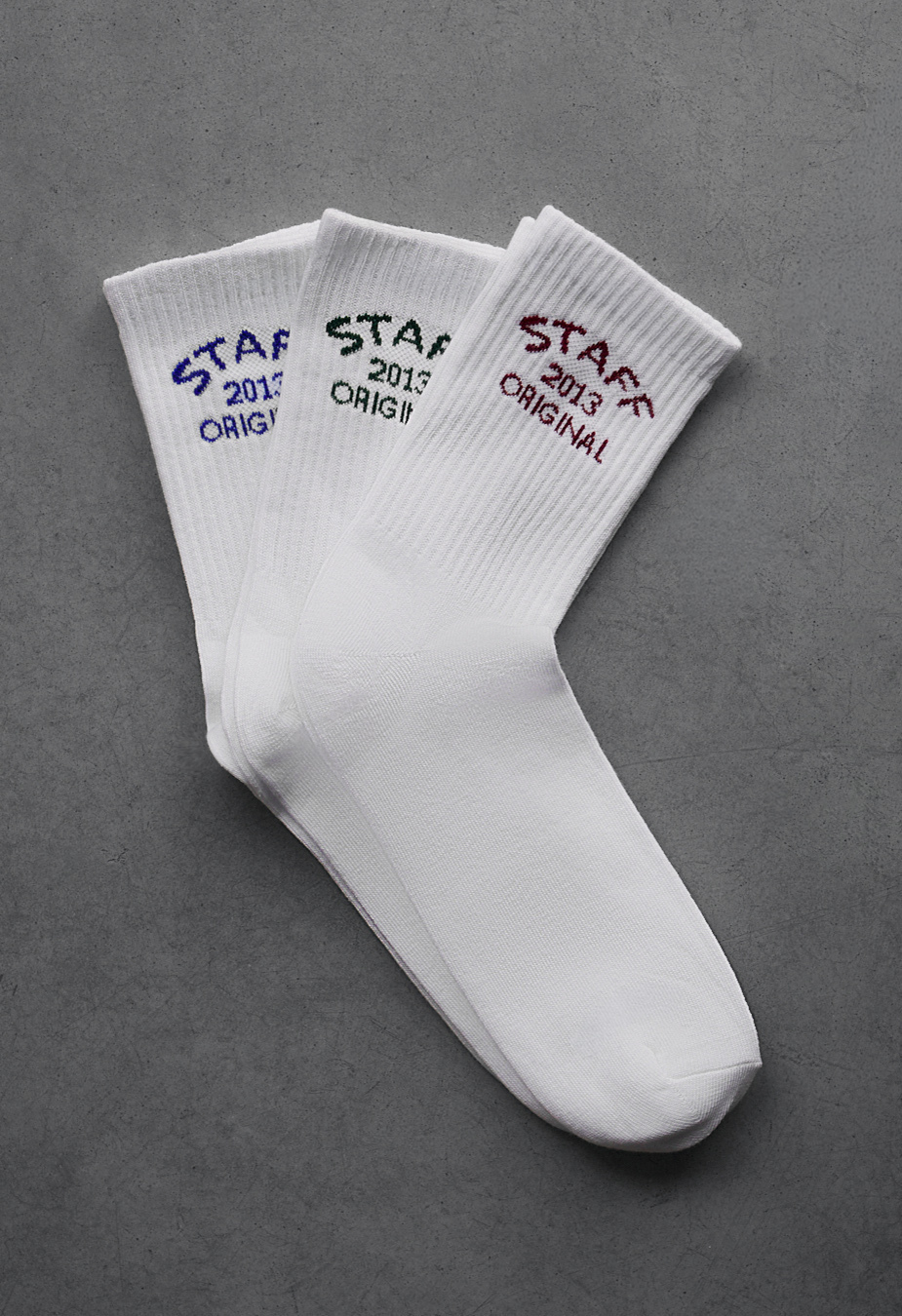 Skarpety Staff original white (trzy pary) (r.40-45)