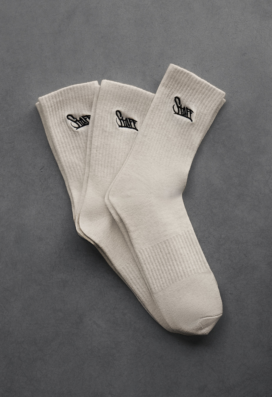 Skarpety Staff beige logo (trzy pary) (r.39-42)