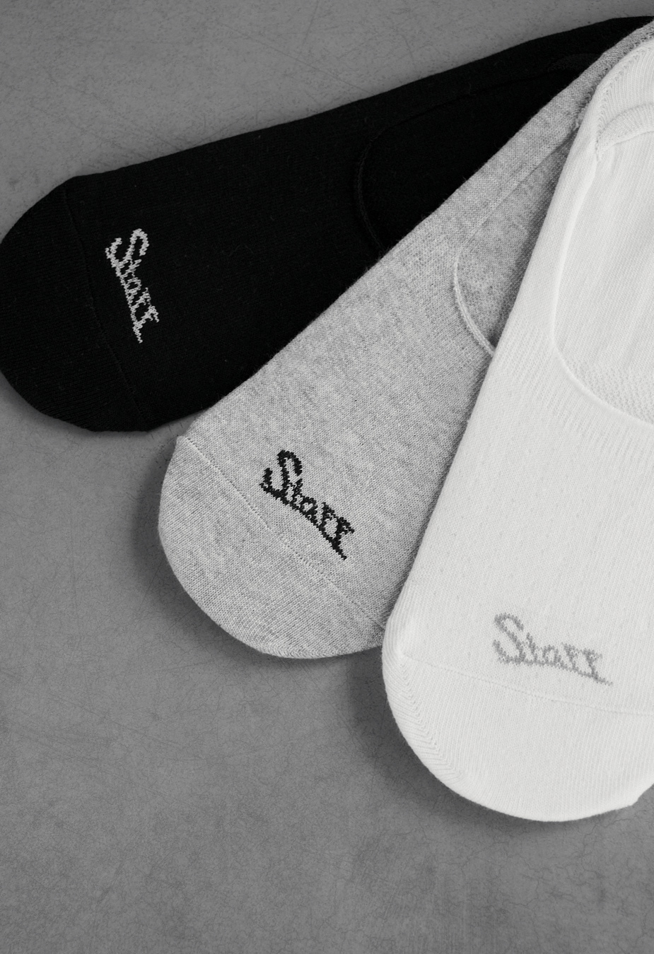Skarpety Staff black/gray/white logo (trzy pary) (r.39-42)