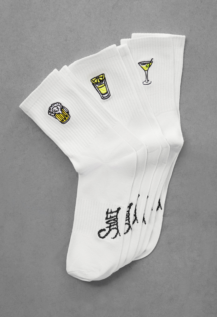 Skarpety Staff logo & drinks (r.40-45) (trzy pary)