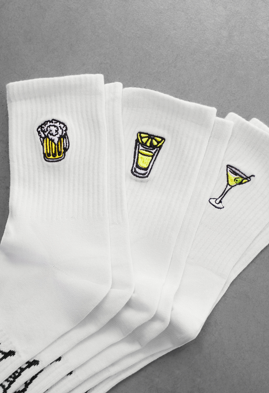 Skarpety Staff logo & drinks (r.40-45) (trzy pary)