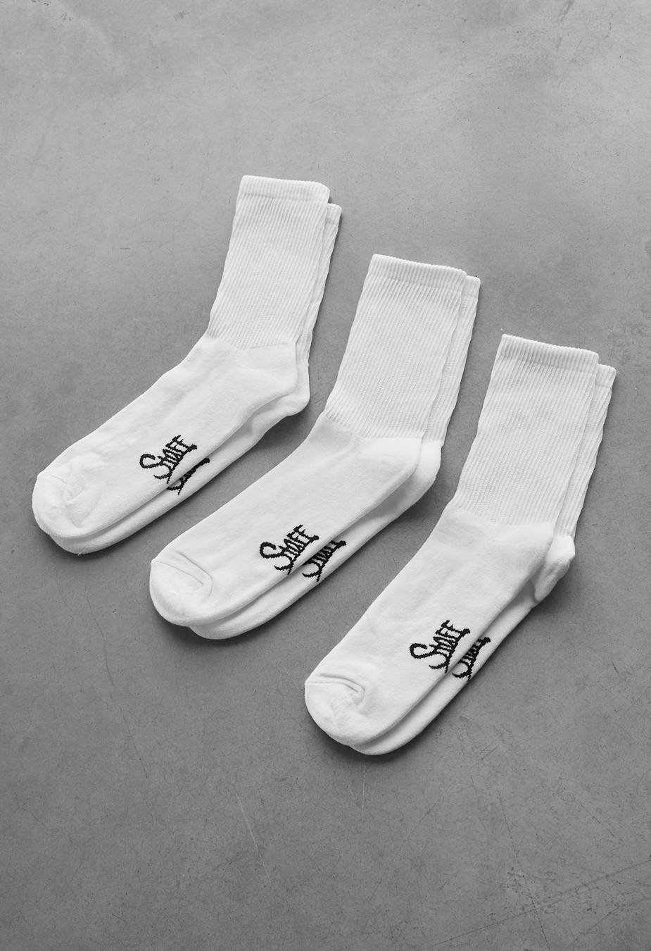 Skarpety Staff white  (3 pary) (r.43-46) (ocieplane)