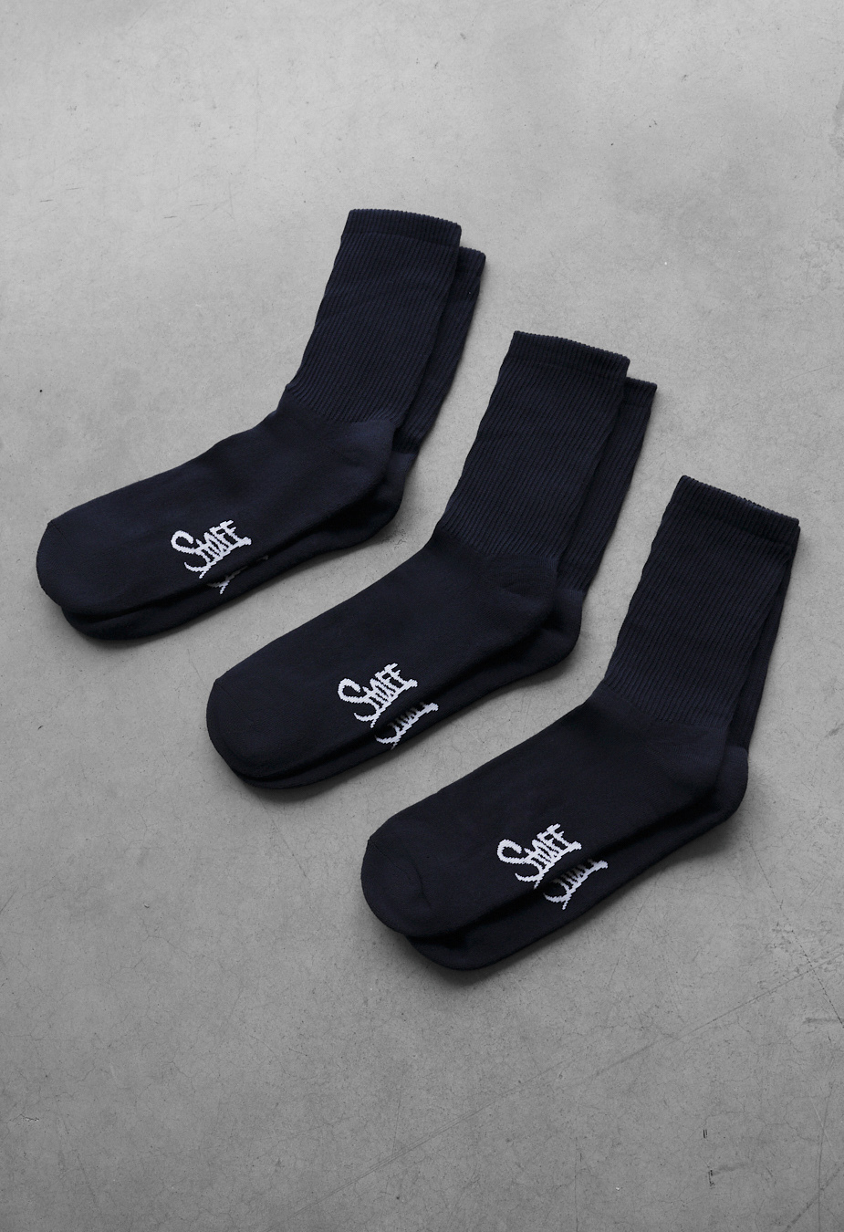 Skarpety Staff navy  (3 pary) (r.43-46) (ocieplane)