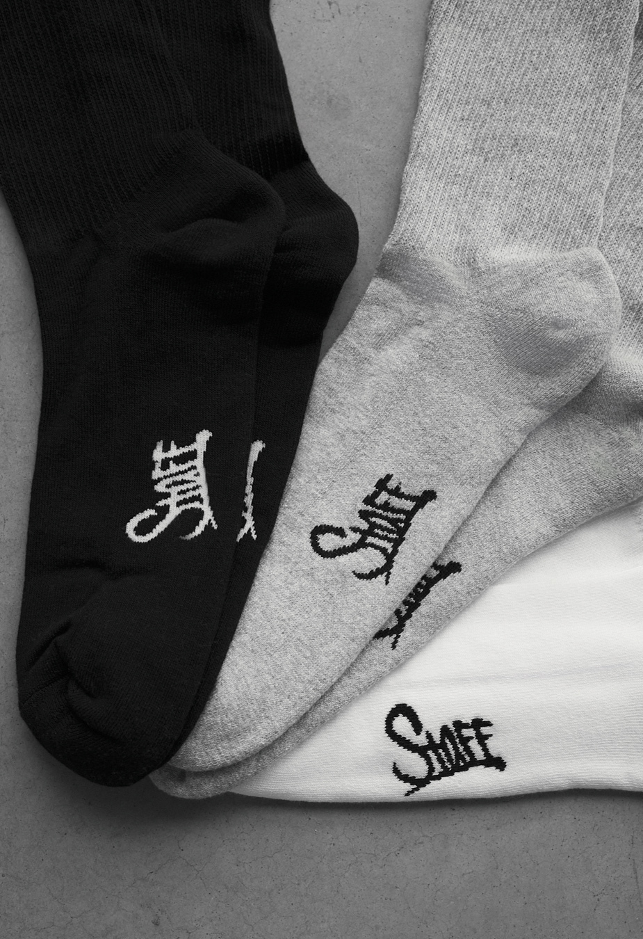 Skarpety Staff black/gray/white logo (3 pary) (r.43-46) (ocieplane)