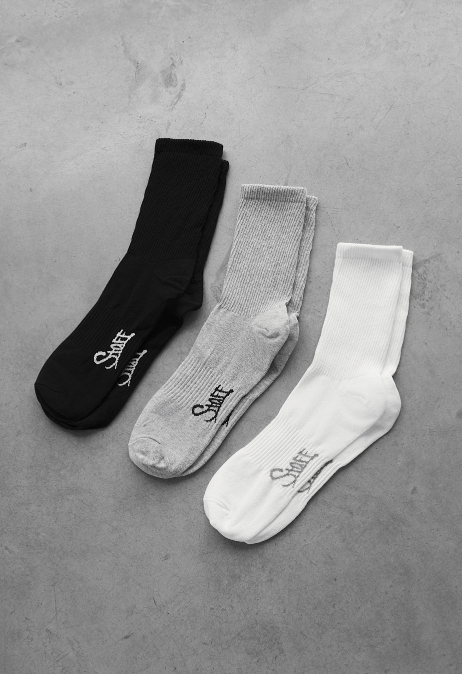 Skarpety  Staff black/gray/white logo (3 pary) (r.43-46)